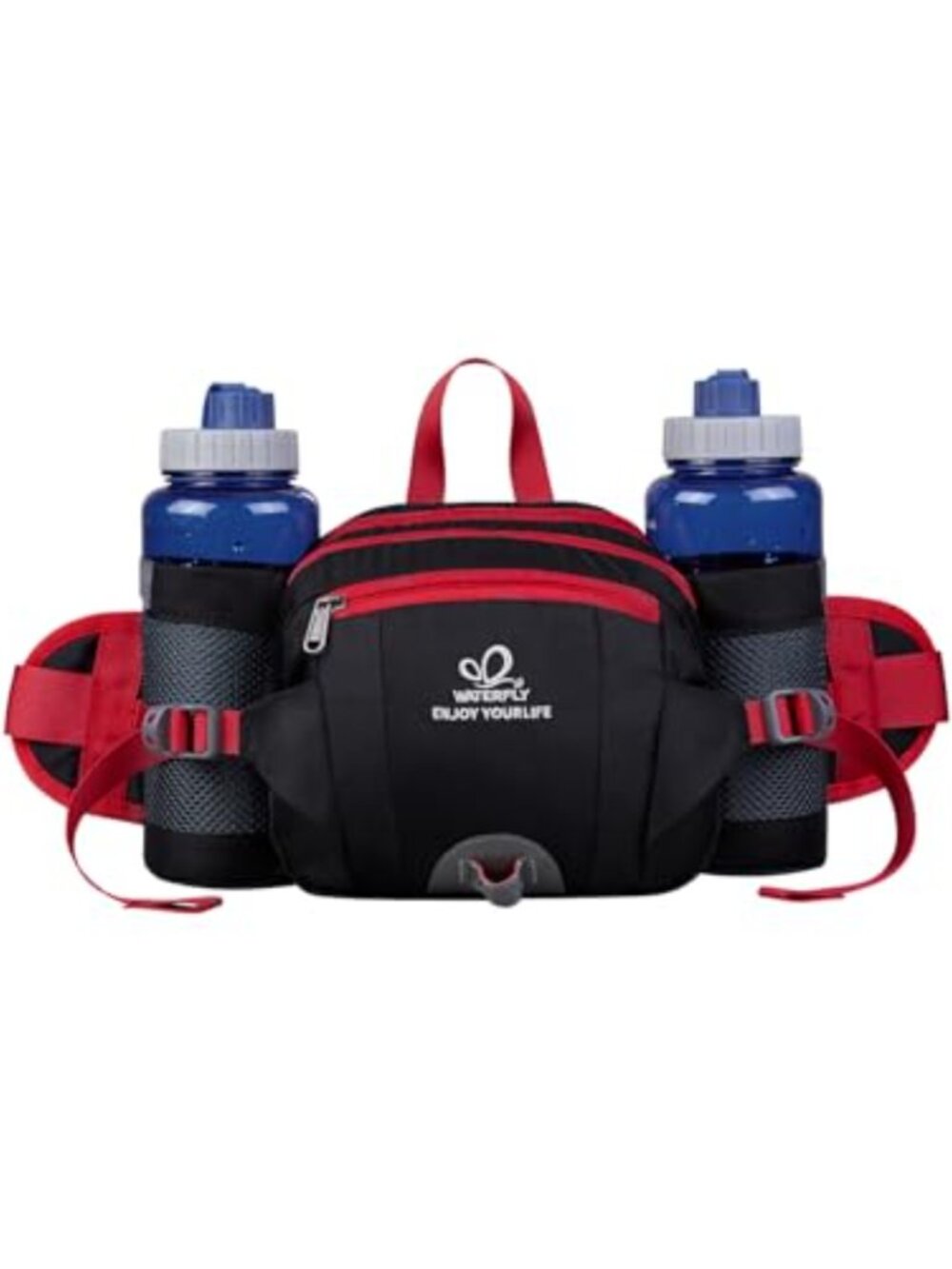 Water Resistant Nylon Waist Pack Running Fanny Bag Bottle Holders